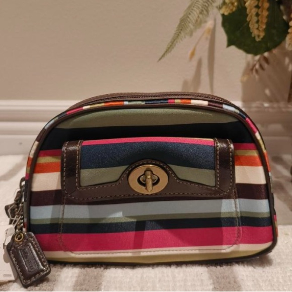 ISO Coach Multicolor legacy cosmetic bag